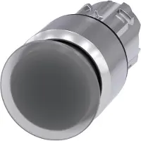 Siemens 3SU1051-1AA70-0AA0 Pilzdrucktaster, beleuchtet, 22mm, rund, Metall, hochglanz, klar, 30mm 3SU10511AA700AA0