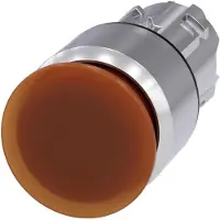 Siemens 3SU1051-1AA00-0AA0 Pilzdrucktaster, beleuchtet, 22mm, rund, Metall, hochglanz, amber, 30mm 3SU10511AA000AA0