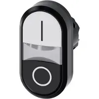 Siemens SIRIUS ACT Doppeldrucktaster Frontelement Kunststoff, weiss/schwarz
