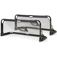 Exit Panna faltbares Stahl-Fußballtor 150x60cm (2er-Set) - Schwarz, Straßenfußball, für Outdoor