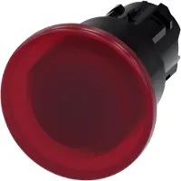 Siemens 3SU1001-1BA20-0AA0 Pilzdrucktaster, beleuchtet, 22mm, rund, Kunststoff, rot, 40mm 3SU10011BA200AA0