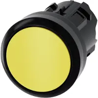 Siemens 3SU1000-0AA30-0AA0 Drucktaster, 22mm, rund, Kunststoff, gelb, Druckknopf 3SU10000AA300AA0