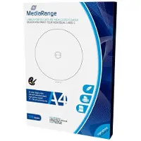 MediaRange MRINK132, Weiß, DIN A4, CD/DVD, Glanz, Tintenstrahl, 2 Stück(e)