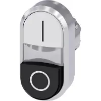 Siemens Drucktaster Front 1f sw/ws Ř22mm oval 3SU1050-3BB61-0AK0