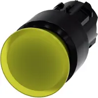 Siemens 3SU1001-1AA30-0AA0 Pilzdrucktaster, beleuchtet, 22mm, rund, Kunststoff, gelb, 30mm 3SU10011AA300AA0