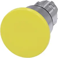 Siemens 3SU1050-1BA30-0AA0 Pilzdrucktaster, 22mm, rund, Metall, hochglanz, gelb 3SU10501BA300AA0