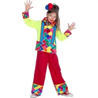 Coppens Knallbunter Clown Kostüm für Kinder