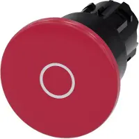 Siemens 3SU1000-1BA20-0AD0 Pilzdrucktaster, 22mm, rund, Kunststoff, rot, Beschriftung: O 3SU10001BA200AD0
