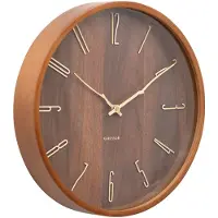 Karlsson - Wanduhr Rama - Dunkles Holz - Ø30cm