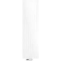 LuxeBath Paneelheizkörper Stella Mittelanschluss Vertikal 480 x 1800 mm Weiß inkl. Anschlussgarnitur Thermostat Universal Eck und Durch, ohne Heizstab