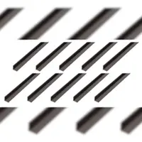 GAH Alberts Alberts 10 x Winkelprofil, PVC, schwarz, 15 x 15 x 1,2 mm, Länge 1 m