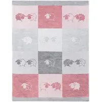 Kracht Küchen Textilien Schäfchen Halbleinen Küchentuch Jacquard 50x70 cm rot 3er Pack - rot