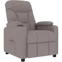 vidaXL Massagesessel Taupe Stoff