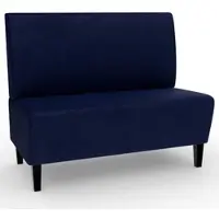 BIG Möbel Gastro Sitzbank Paris | 160 cm breit | Samtstoff in Blau | Glatt | Dinerbank