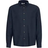 !Solid Langarmhemd SOLID "Langarmhemd SDPepe", Herren, Gr. S, N-Gr, blau (insignia blau melange), Obermaterial: 60% Baumwolle CO. 40% Polyester PES., normal, Hemden Langarmhemd