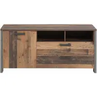 Die Möbelfundgrube TV - Lowboard Old Wood Vintage - Betonoptik 142 cm - CLIF