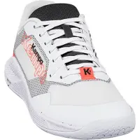 Kempa Kourtfly TWO Weiß/Schwarz/Fluo Rot , Farben:weiß/schwarz/fluo rot, Größen :45 (UK 10 1/2)