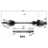 Japanparts GI-833 Antriebswelle Vorne Rechts für SUZUKI SWIFT III (MZ, EZ)
