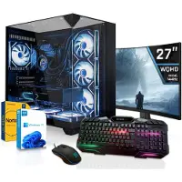 SYSTEMTREFF Gamer PC-Set - Ryzen 9 9900X - AMD Radeon RX 9070 16GB - 32GB DDR5 - 2TB NVMe - Gaming Monitor 69 cm (27 Zoll) WQHD 180Hz - Desktop