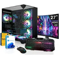 SYSTEMTREFF Gaming Komplett PC - Core i9-14900F - Nvidia GeForce RTX 5080 16GB - 32GB DDR5 - 2TB NVMe - Gaming Monitor 69 cm (27 Zoll) WQHD 180Hz