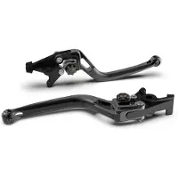 LSL Kupplungshebel BOW L13 mit ABE für Aprilia RSV Tuono R Mille ETV Capo Nord, Ducati Monster S2R S4 S S4R Dark i.e. 600 - 1200 ccm Bj. 1993 - 2016, Farbe Hebel:schwarz, Farbe Versteller:anthrazit