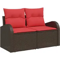 vidaXL Gartensofa Braun 124 x 62 x 85cm Poly-Rattan