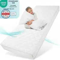 Sun Garden Kindermatratze 80x160 | 90x200 | 120x200 cm Matratze für Kinderbett, Bezug waschbar, Optimal für Kinder, Bezug mit Klimafaser-Versteppung