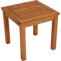 Degamo Beistelltisch Gartentisch Kaffeetisch VAREDERO 40x40x40cm, Eukalyptus geölt, Innen und Außen