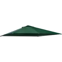 Outsunny Pavillondach, Ersatzdach für Pavillon, Pavillonabdeckung, Sonnenschutz Polyester, Grün, 3 x 3 m