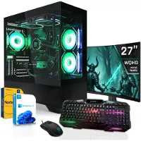 SYSTEMTREFF Gaming Komplett PC - Core Ultra 7 265KF - Nvidia GeForce RTX 5070 TI 16GB - 32GB DDR5 - 1TB NVMe - Gaming Monitor 69 cm (27 Zoll) WQHD 180Hz