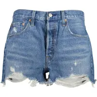 Levi's Damen Jeans 501 Original Short Oxnard Athens Mid - Blauw - Größe 25