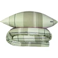 Schiesser Bettwäscheset Ate | Renforcé | 2-teilig | Schottenmuster | 100% Baumwolle | Weich und glatt | YKK-Reißverschluss | 155x220 cm + 80x80 cm | Grün