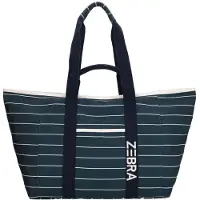 Zebra trends Strandtasche "Elise" in Dunkelblau - (B)68 x (H)35 x (T)25 cm - onesize