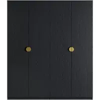 Masseno Drehtürenschrank FRAYN 179,4/209,1/58,5cm 4-türig Graphit