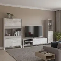 Dmora Nibionno - Wohnzimmerset, Hellbeige, Modulartig