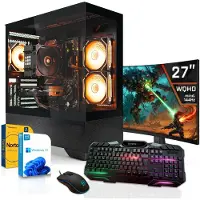 SYSTEMTREFF Gamer Komplett PC - Ryzen 5 9500F - Nvidia GeForce RTX 5070 TI 16GB - 32GB DDR5 - 1TB NVMe - Gaming Monitor 69 cm (27 Zoll) WQHD 180Hz