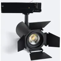 LEDKIA 3-Phasenstromschiene LED-Strahler 30W Fasano Cinema CCT Wählbar Dimmbar Schwarz 2700K - 3200K - 4000K Wählbar