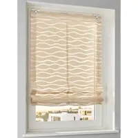 Kutti Heimtextilien Raffrollo Enya natur mit Ösen Raffgardine Ausbrenner Welle halbtransparent B 100 x H 140 cm