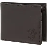 OXMOX Leder Geldbörse Leather RFID Protect Querscheinbörse Frog 2.0 Embossed Brown dunkelbraun
