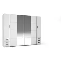 Masseno Schiebetürenschrank AMAREN 269,6/207,6/61,4cm 2-türig mit Spiegel Weiß