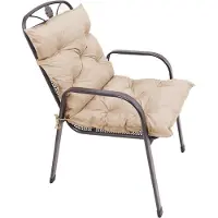 TexDeko Garden 2er Set Gartenstuhl Auflage Niedriglehner 100x50cm (Cappuccino)