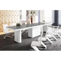 Designimpex Design Esstisch Tisch HE-444 XXL ausziehbar 160 bis 412 cm