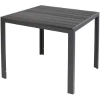 Linder Exclusiv GmbH Gartentisch Comfort 80 x 80 cm mit Nonwood Platte Gestell Aluminium