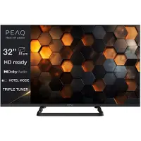 PEAQ Fernseher 32 Zoll Flat LED TV in schwarz, HD-Ready, Format 16:9 (kein Smart-TV)
