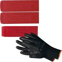 Vasalat Stubai Forstkeil Forst Zubehör Wald - 2x Fällkeil 180x65mm + 1x Nachsetzkeil 200mm aus schlagfestem Kunststoff rot
