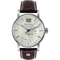 Bruno Söhnle 7.1073.241 17-13073-241 Herren-Armbanduhr, Edelstahl-Gehäuse, Leder-Armband