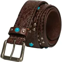 Superdry für Herren. Y9210124A Braunes Statement-Ledergürtel (M), Lässig, Klassisch