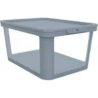 Rotho Aufbewahrungsbox Albris mit Deckel 57 x 39 cm 45 L misty blau