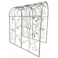 Casa Padrino Jugendstil Metall Rosenbogen Grau 204 x H. 230 cm - Garten Deko