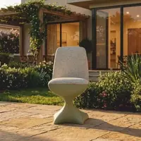 Casa Padrino Luxus Gartenstuhl Grau / Matt Grün - Hotel & Garten Möbel